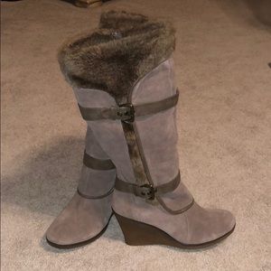 Winter Tall Boots w/ Faux Fur